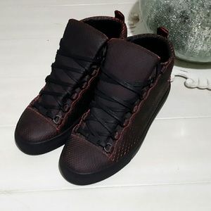 Balenciaga Men's ARENA Python embossed leather